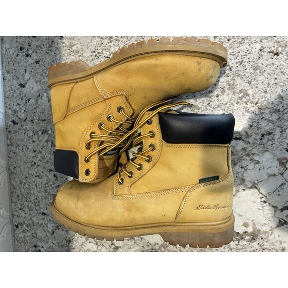Eddie Bauer Rick Tan Men\'s Waterproof Leather Work Boots Size 11.5 Thinsulate main image 6